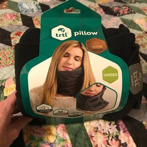 trtl Travel Pillow, NWT,  black, unisex, soft supportive comfy light for travel